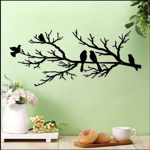 Other - COPY - Black Wood or Metal Bird Wall Art Decor